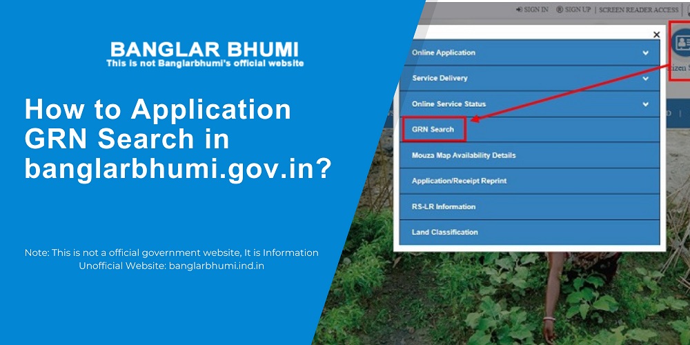 How to Application GRN Search in banglarbhumi.gov.in