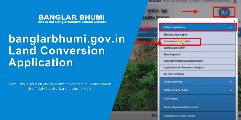 banglarbhumi.gov.in Land Conversion Application